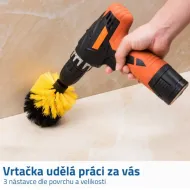 Sada čistících kartáčů na vrtačku - 3 ks