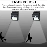 Solární LED světlo se senzorem pohybu 